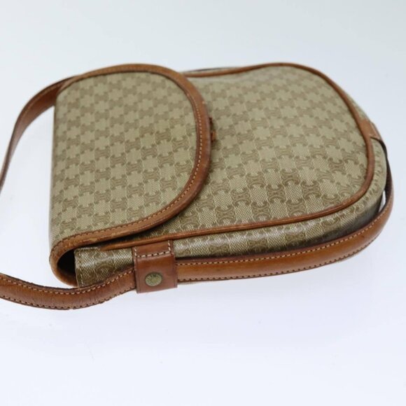 CELINE Macadam Canvas Shoulder Bag Beige Auth - Picture 4 of 16